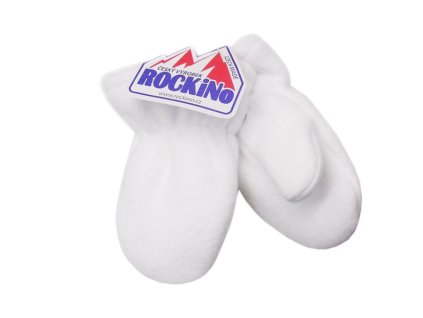 Dětské rukavičky fleece s palečkem, bílé