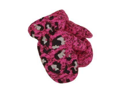 Dětské rukavičky s palečkem ze svetroviny - růžové