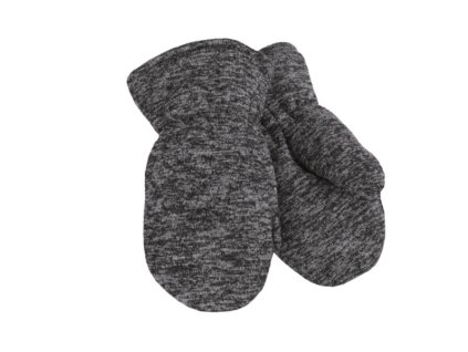 Dětské zateplené rukavičky fleece, šedé melanž