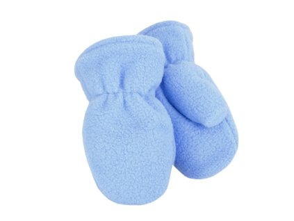 Dětské rukavičky fleece s palečkem, světle modré