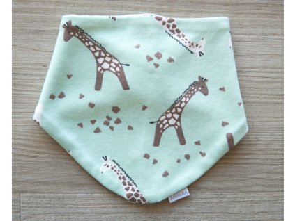 Bavlněný šátek na krk, žirafky