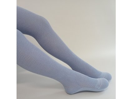 Klasické, kvalitní dětské punčocháče 100% bavlna, světle modré