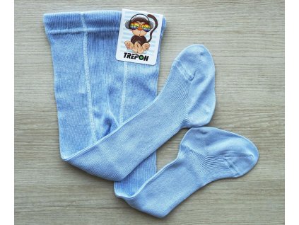 Klasické, kvalitní dětské punčocháče 100%bavlna, modré