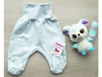 Elastické polodupačky, světle modré žíhané