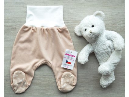 Bavlněné polodupačky oříškové, dino