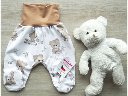 Elastické polodupačky teplákovina, Medvídek