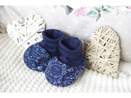 Kojenecké bavlněné capáčky, mořský svět