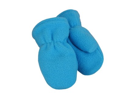 Dětské zateplené rukavičky s palečkem fleece, tyrkysové