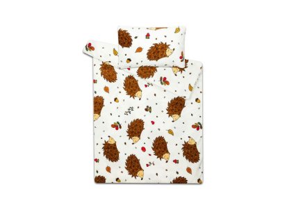 Dětské povlečení do postýlky mikroflanel JEŽEK - 40x60 cm + 135x90cm
