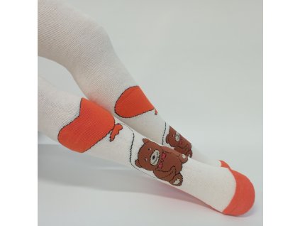 Termo punčocháče froté, oranžové