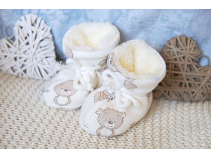 Zateplené bačkůrky pro miminko, Méďa