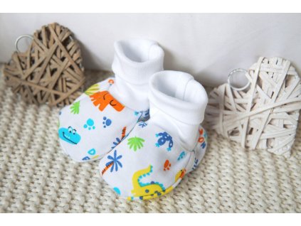 Bavlněné capáčky pro miminko, dino