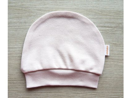 Bavlněná čepička pro miminko, béžová