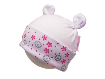 Dívčí jarní čepička, bílá