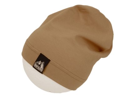 Dětská jarní a podzimní čepice, oříšková latté