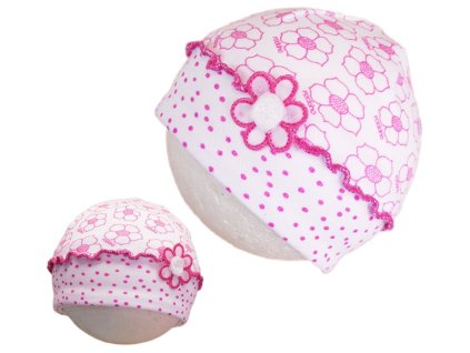 Dívčí jarní čepice, květinka