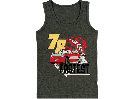 Chlapecký nátělník auto, tmavě šedý