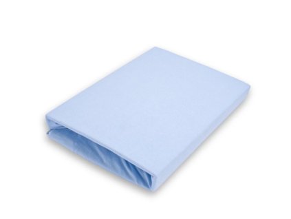 Jersey prostěradlo EXCLUSIVE do dětské postýlky, světle modré