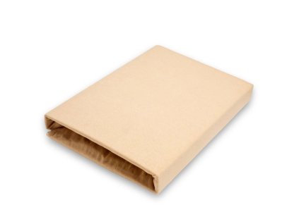 Jersey prostěradlo EXCLUSIVE do dětské postýlky, světle béžové
