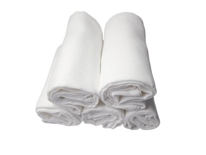 Bavlněná Plena 80x80 cm, bílá, 5ks