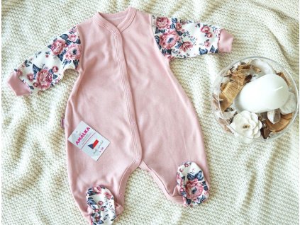 Bavlněný overal s květy - 2.jakost