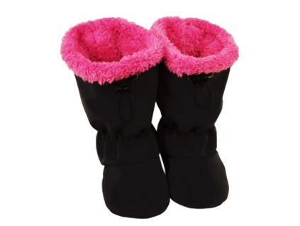 Dětské softshellové zateplené capáčky, černomalinové vel. 2 = 8-15 měsíců