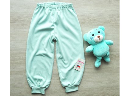 Pyžamové bavlněné kalhoty, zelené mint