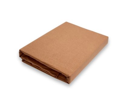 Jersey prostěradlo EXCLUSIVE do dětské postýlky, oříškové