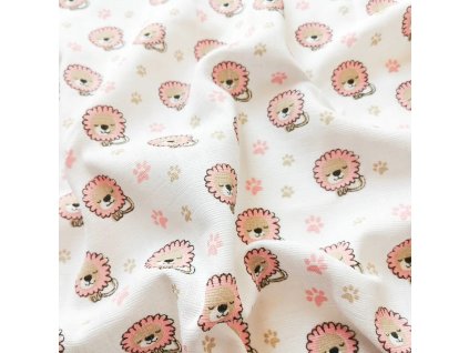 Plena 70x70 cm, tisk - lev růžový