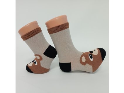 Bavlněné kojenecké a dětské ponožky Bruno, béžové