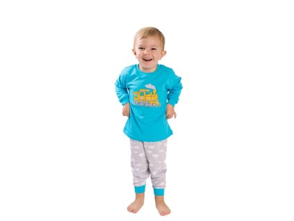 Dětské pyžamo dlouhý rukáv, Mašinka