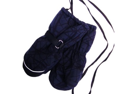 Softshellové rukavice s palečkem, tmavěmodré s černým žíháním