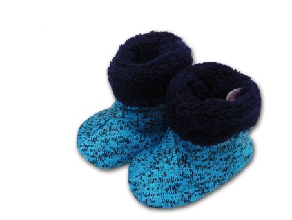 Dětské zateplené capáčky svetrovina, tyrkysové černé