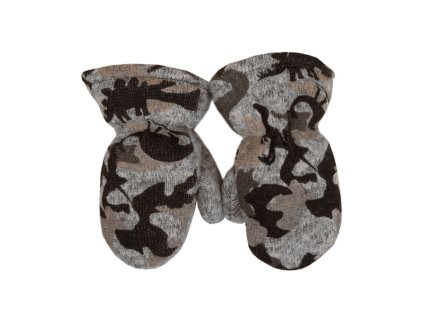 Dětské rukavičky s palečkem ze svetroviny - šedé