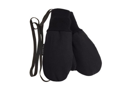 Softshellové zateplené rukavice s palečkem, černé