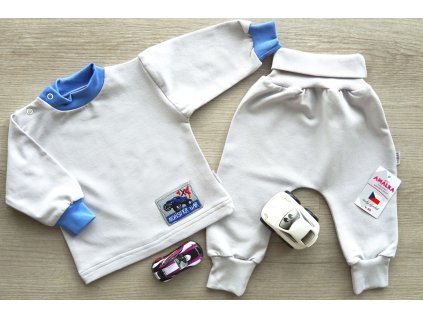 Elastická souprava teplákovina, světle šedá