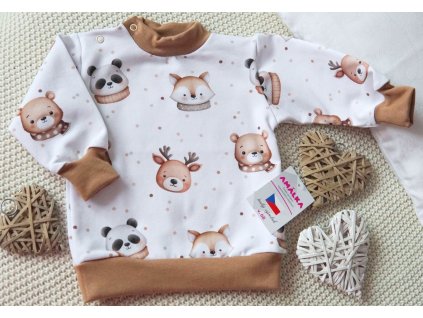 Elastická mikina teplákovina, Rozkošné zvířátka