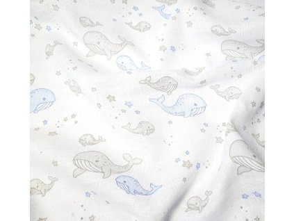 Plena 70x70 cm, tisk - Modrá velryba 5ks