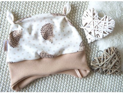 Bavlněná čepička ježek