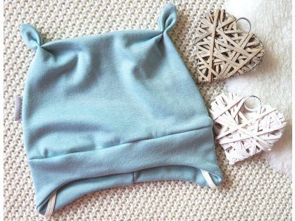 Elastická čepička, ledově zelená