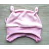 Bavlněná, zavazovací čepička, růžová