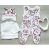Kojenecká souprava květy s kabátkem