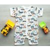 Letní krátký overal s autíčky bagrů v.62