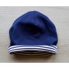 Dvojitá elastická čepička temně modrá, pruhy