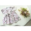 Romantické letní šaty krátký rukáv, květy