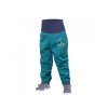 Batolecí softshellové kalhoty bez zateplení, smaragdové SLIM