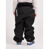 Batolecí zimní softshellové kalhoty s beránkem light, černá žíhaná