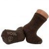 Kojenecké ponožky MERINO vlna, hnědé