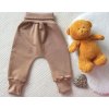 Elastické rostoucí kalhoty teplákovina, hnědé