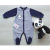 Bavlněný overal s pruhy, medvídek panda